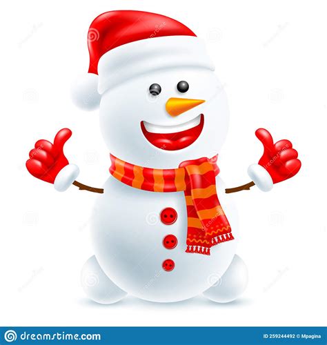 Christmas Snowman Character Stock Illustration Illustration Of