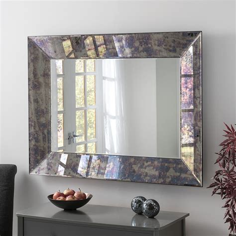 Venetian Blue Tinted Wall Mirror | Venetian Wall Mirror | Wall Mirror