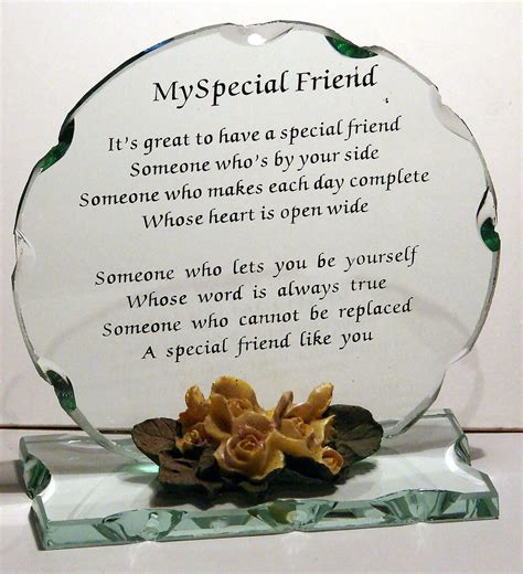 Special Friend Poem Glass Plaque Best Friend Keepsake Any Occasion