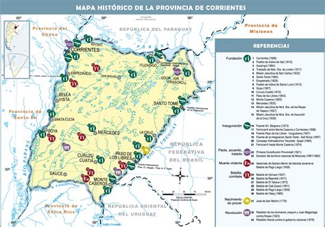 Mapa Histórico De La Provincia De Corrientes Ex
