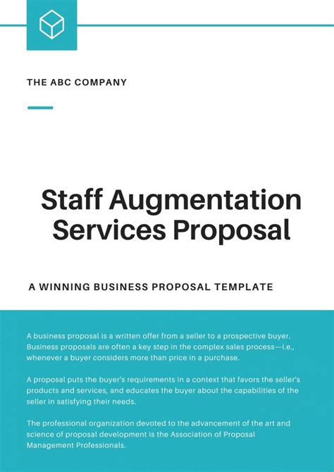It Staff Augmentation Services Proposal Template Rfply Proposal
