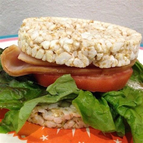 Rice Cake Turkey Sandwich Healthy Eating Turkey Sandwiches Snacks