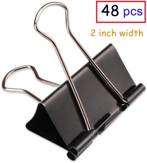 48 Pieces Extra Binder Clips2 Inch Widthpaper Clips Extra Large For