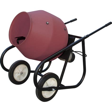 Northern Industrial Portable Cement Mixer With Poly Drum 2 Cubic Ft