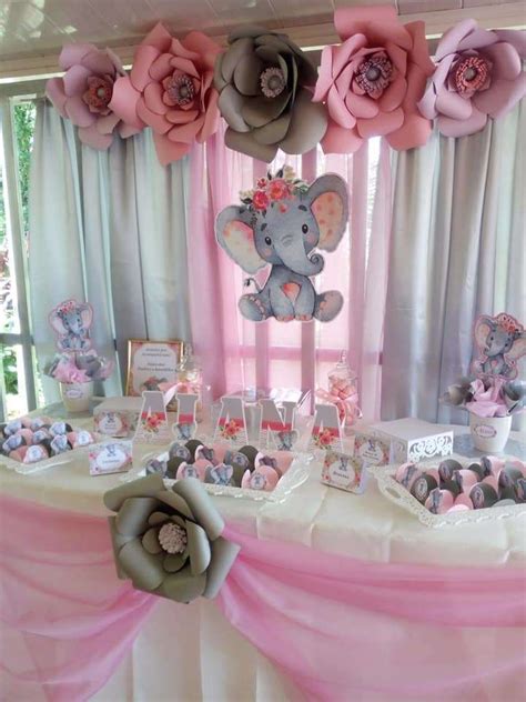 Elefante Elephant Baby Shower Party Ideas Photo 1 Of 10 Girl Baby