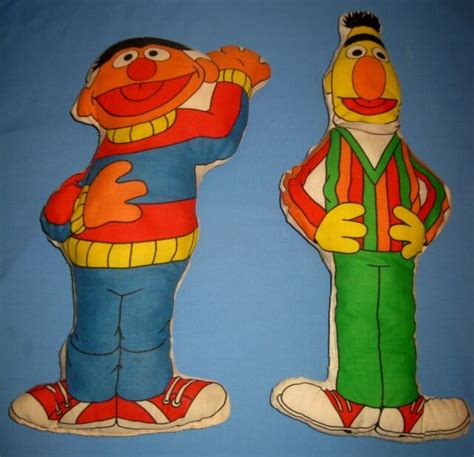 Vtg Lot 2 1970s Muppets Inc Sesame Street Bert And Ernie Stuffed