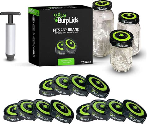 Amazon.com: Burp Lids 12 Pack Curing Kit - Fits All Wide Mouth Mason 