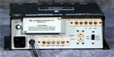Mcgohan 20 Watt Pa Amplifier Model Msbwm 203 Ebay
