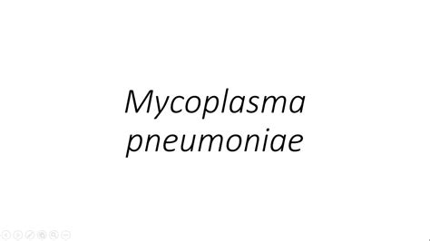 Mycoplasma Pneumoniae Microbiology Youtube