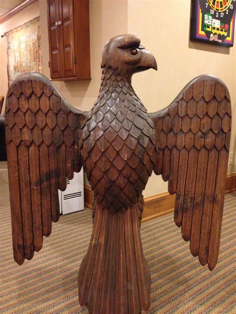 19th Century Wood Carved Eagle 42 Inches Tall Collectors Weekly