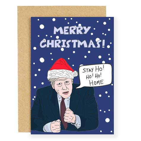 10 X Pack Funny Christmas Cards Boris Johnson Christmas Card Etsy