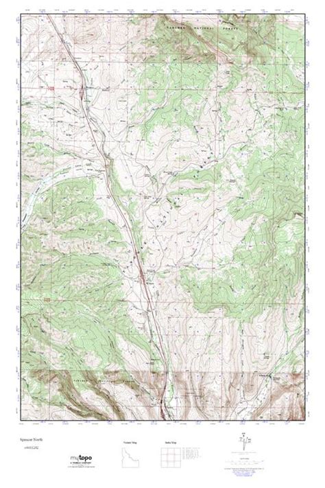 Mytopo Spencer North Idaho Usgs Quad Topo Map