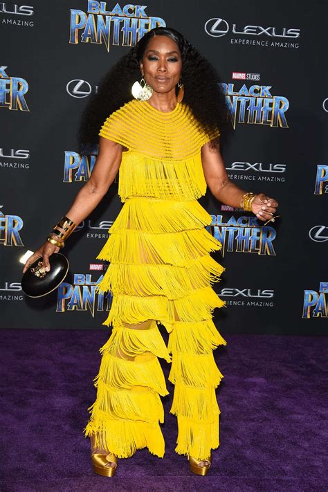 Bassett and boseman played mother and son in 2018's black panther, the first mcu movie centered on a black hero. Angela Bassett: Black Panther Premiere -16 | GotCeleb