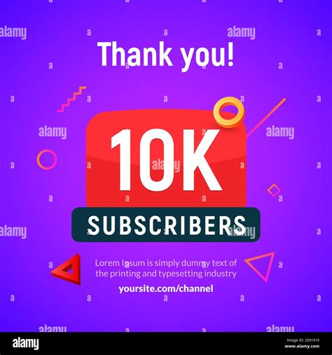 10000 Followers Vector Post 10k Celebration Ten Thousands Subscribers
