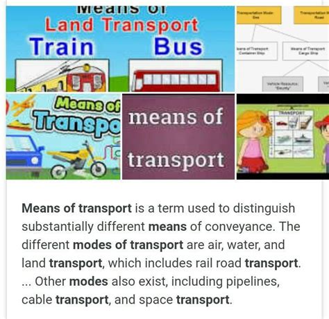 modes of transportation meaning transport informations lane