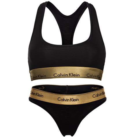 Calvin Klein Modern Cotton Metallic Set String Damen Unterhosen