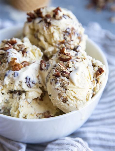 This Homemade Butter Pecan Ice Cream Is Rich And Creamy With A Nice