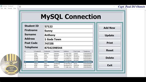 Overview Of How To Connect To MySQL Database Insert Update And Delete