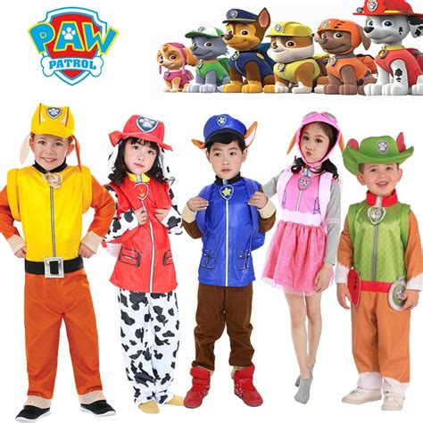 Paw Patrol Chase Marshall Skye Rubble Cosplay Carnival Halloween