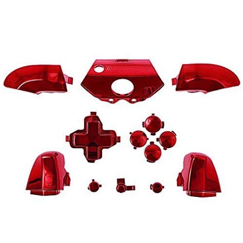 Chrome Red Abxy Dpad Triggers Full Buttons Set Kits