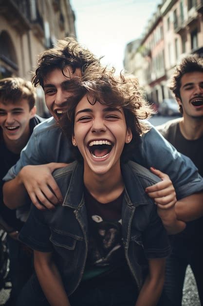 Radosna 18 Letnia Włoska Nastolatka Z Przyjaciółmi Rozkoszująca Się Uroczystościami Po Egzaminie
