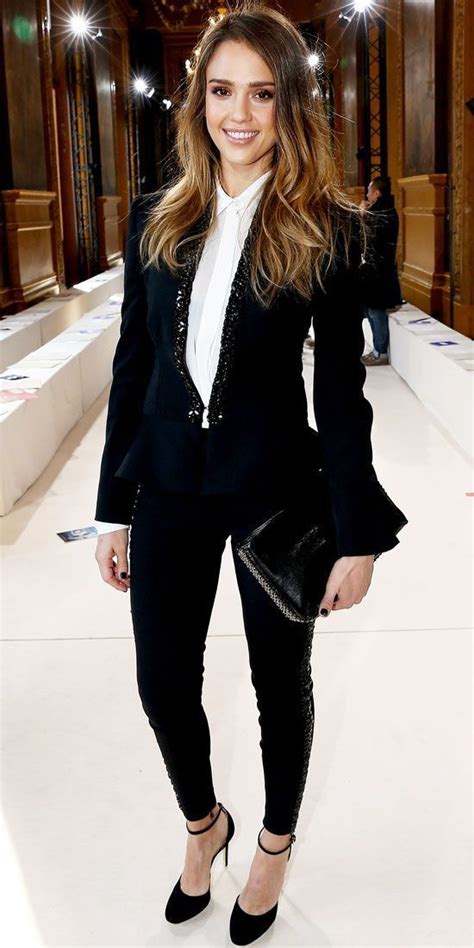 Womens Fashion Jessica Alba Elegant Suit Just A Pretty Style