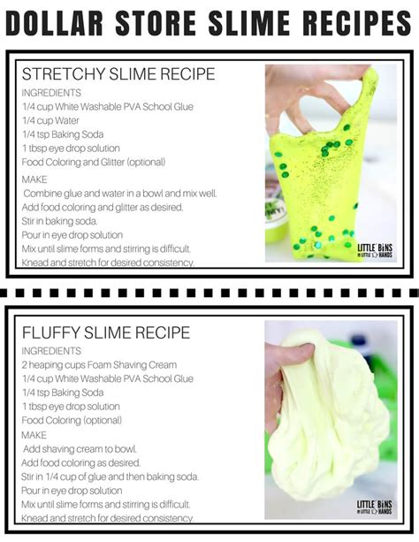 Dollar Store Slime Recipes And Homemade Slime Making Kit For Kids