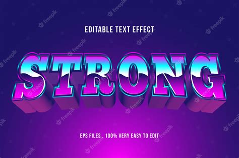 Premium Vector Strong Bold Text Effect Editable Text