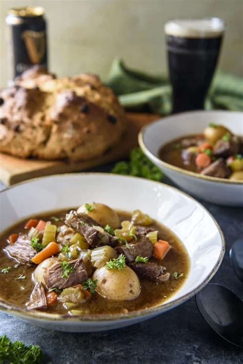 The Best Slow Cooker Irish Guinness Beef Stew The Crumby Kitchen