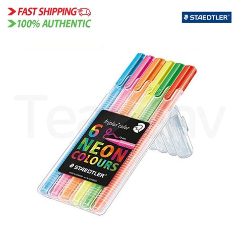 Staedtler Triplus 323 Fibre Tip Pens In Neon 6 Color Set Uygun