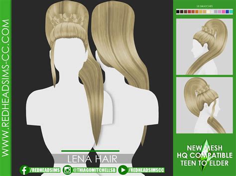 Coupure Electrique Lena Hair Retextured Sims 4 Hairs