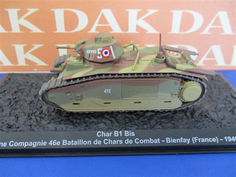 Diecast 172 Modellino Carro Armato Tank Char B1 Bis France 1940 Dak