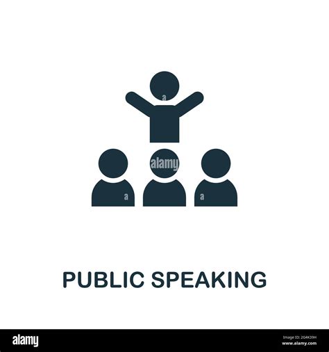 Public Speaking Icon Monochrome Simple Element From Soft Skill