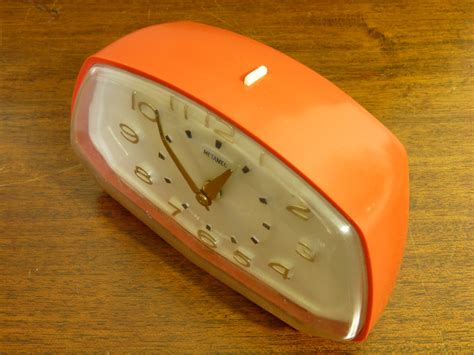 Clock painting clock art horse wall clock hand painted decor home wallpaper hand painted ceramics grandfather clocks for sale. 1950s-60s Funky Shaped Red Metamec Alarm Clock with ...