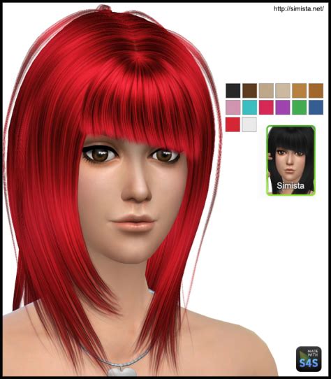 Sims 4 Hairs Simista May Hair 53f Retextured
