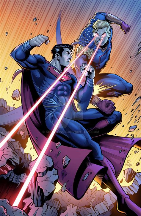 Superman Vs Homelander By Kpetchock On Deviantart Dc Comics Art
