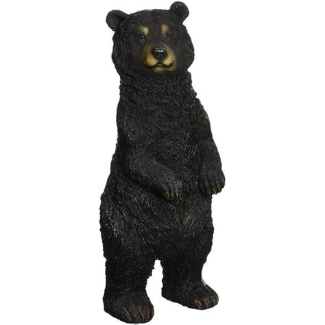 Black Bear Statue Standing Multicolored Dimensions 4wx45dx10h 1 Lbs