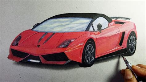 How To Draw A Car Lamborghini Gallardo On Paper Amazing 3d Drawings