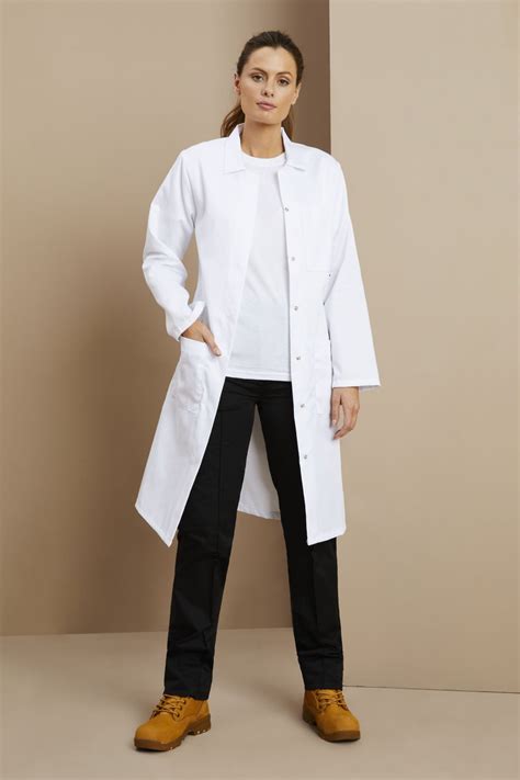 Portwest Womens Lab Coat Lw63 White Simon Jersey Laboratory Uniforms