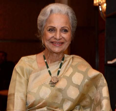 always wearing a smile and of course those oh so elegant sarees the veteran actress waheeda