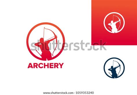 Archery Logo Template Design Vector Emblem Stock Vector Royalty Free