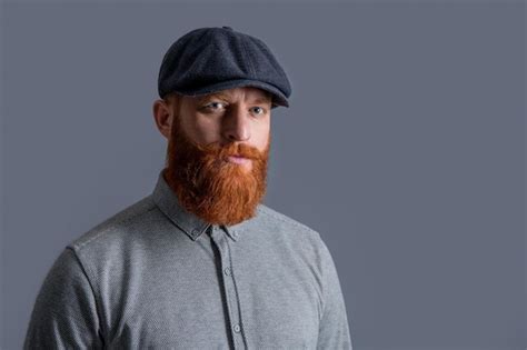 Premium Photo Portrait Of Handsome Irish Man Bearded Man With Serious