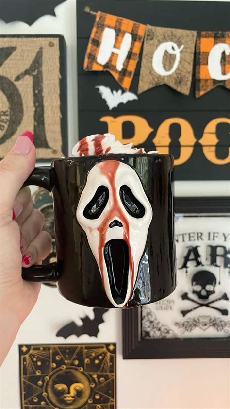 Ghostface Latte Mocha Latte Non Dairy Coffee Coffee Coven Halloween Scream Horror In