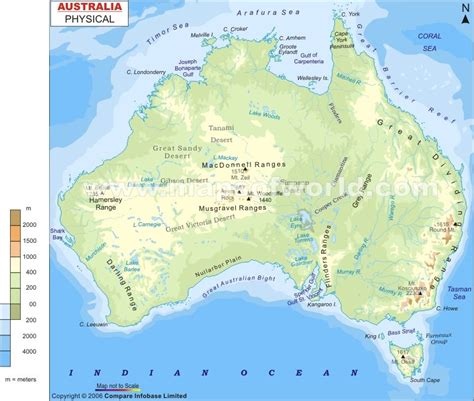Australia Physical Map Physical Map Australia Map Map