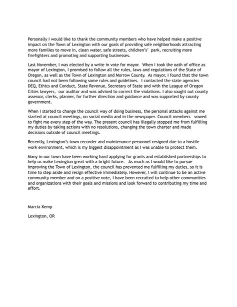 Resignation Letter For College Students Sample Resignation Letter