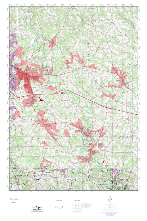 Mytopo Forest City North Carolina Usgs Quad Topo Map