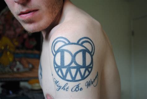 The global community for designers and creative professionals. I Might Be Wrong | Tattoo of the Radiohead Bear logo with ...