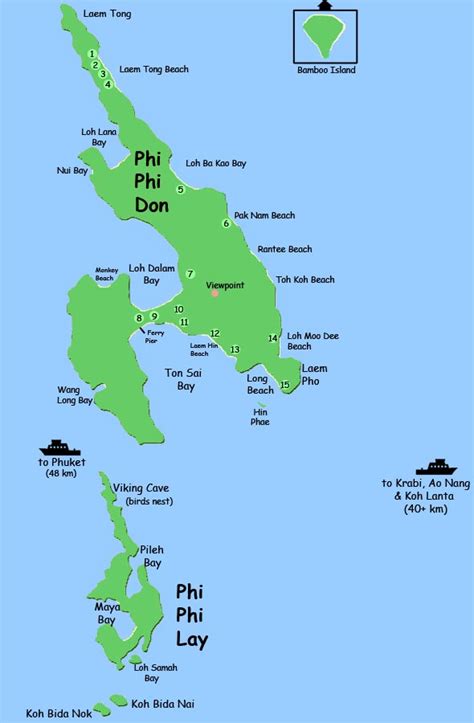 Phuket Map Phi Phi Island