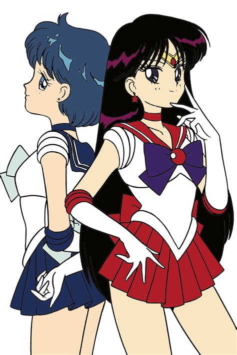 Sailor Mercury And Sailor Mars Sailor Mercury Sailor Moon Crystal