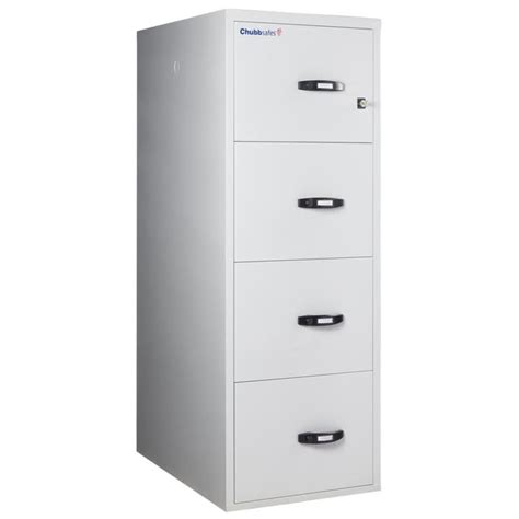 When selecting a filing cabinet for your workplace or even your home, you'll likely be wanting it to fill certain criteria depending on what you will be using it for. Chubbsafes FireFile 4 Drawer Filing Cabinet | Fireproof ...